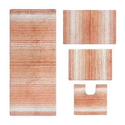 Home Weavers Inc Gradiation Quick Dry Bath Rug In Orange
