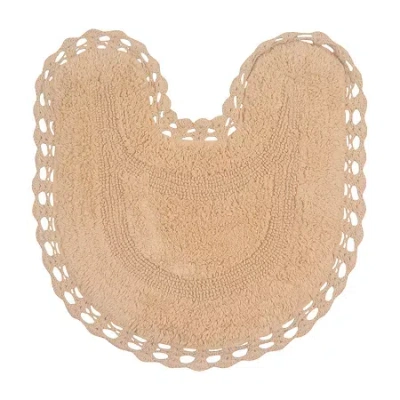 Home Weavers Inc Hampton Crochet Reversible 20x20 Inch Bath Rug In Sand