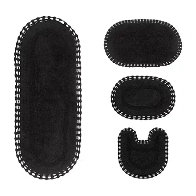 Home Weavers Inc Hampton Crochet Reversible Bath Rug In Gray