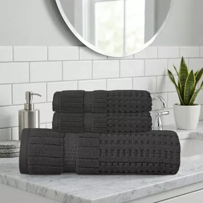 Home Weavers Inc Home Weavers Willow Collection 630gsm 100% Cotton Zero Twist Super Absorbent Bath Towel Set(1 Bath T In Gray