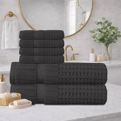 Home Weavers Inc Home Weavers Willow Collection 630gsm 100% Cotton Zero Twist Super Absorbent Bath Towel Set(2 Bath T In Gray