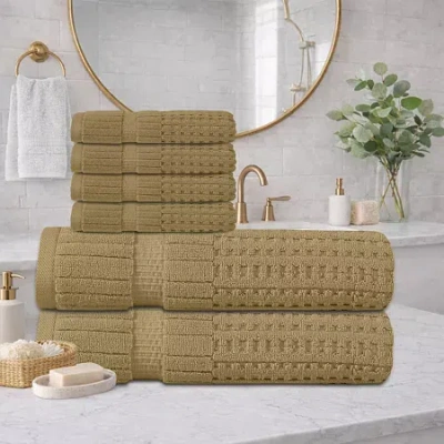 Home Weavers Inc Home Weavers Willow Collection 630gsm 100% Cotton Zero Twist Super Absorbent Bath Towel Set(2 Bath T In Sand