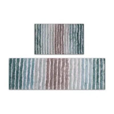 Home Weavers Inc Impression 2-pc. Bath Rug Set In Blue