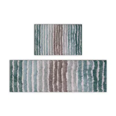 Home Weavers Inc Impression 2-pc. Bath Rug Set In Blue