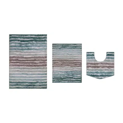 Home Weavers Inc Impression 3-pc. Bath Rug Set In Blue