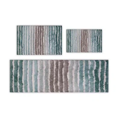 Home Weavers Inc Impression 3-pc. Bath Rug Set In Blue