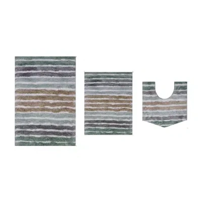 Home Weavers Inc Impression 3-pc. Bath Rug Set In Green