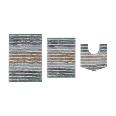 Home Weavers Inc Impression 3-pc. Bath Rug Set In Green