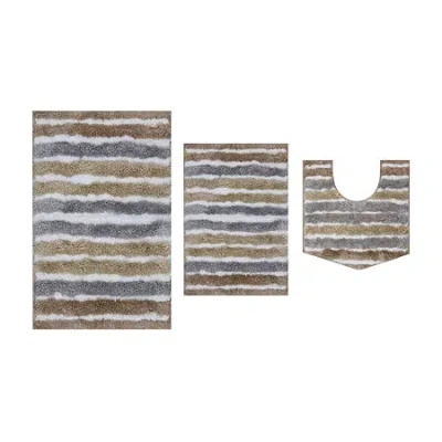 Home Weavers Inc Impression 3-pc. Bath Rug Set In Sand