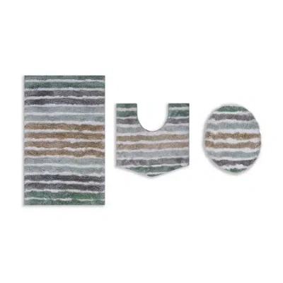 Home Weavers Inc Impression 3-pc. Bath Rug Set In Green