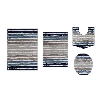 Home Weavers Inc Impression 4-pc. Bath Rug Set In Blue
