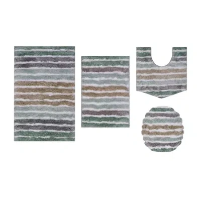 Home Weavers Inc Impression 4-pc. Bath Rug Set In Green
