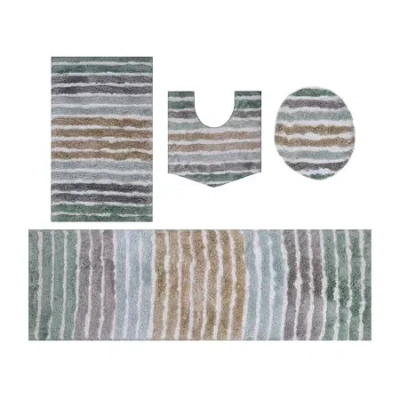 Home Weavers Inc Impression 4-pc. Bath Rug Set In Green