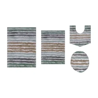 Home Weavers Inc Impression 4-pc. Bath Rug Set In Green