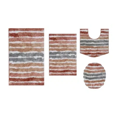 Home Weavers Inc Impression 4-pc. Bath Rug Set In Orange