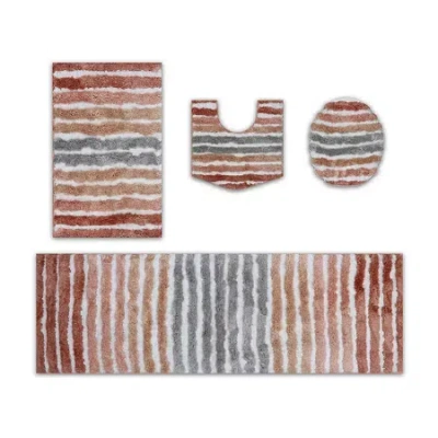Home Weavers Inc Impression 4-pc. Bath Rug Set In Orange