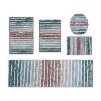 Home Weavers Inc Impression 5-pc. Bath Rug Set In Blue