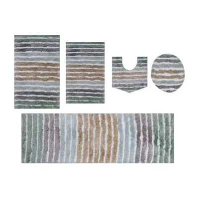 Home Weavers Inc Impression 5-pc. Bath Rug Set In Green