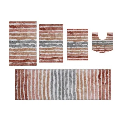 Home Weavers Inc Impression 5-pc. Bath Rug Set In Orange