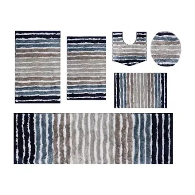 Home Weavers Inc Impression 6-pc. Bath Rug Set In Blue