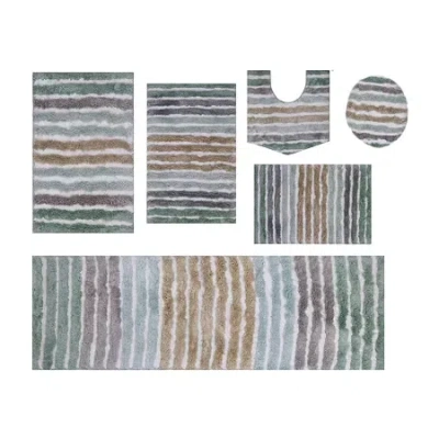 Home Weavers Inc Impression 6-pc. Bath Rug Set In Green