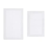 Home Weavers Inc Luxury Hotel Style 2-pc. Quick Dry Bath Rug Set In White
