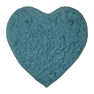 Home Weavers Inc Modesto Heart Bath Rug In Blue