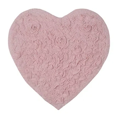 Home Weavers Inc Modesto Heart Bath Rug In Pink