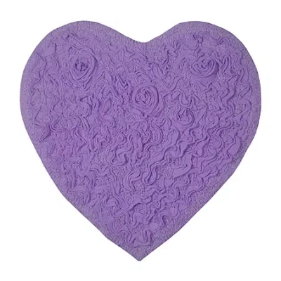 Home Weavers Inc Modesto Heart Bath Rug In Purple