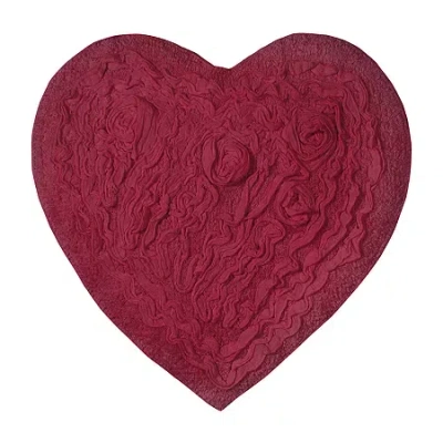 Home Weavers Inc Modesto Heart Bath Rug In Red