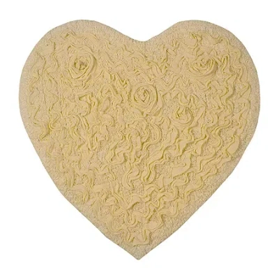 Home Weavers Inc Modesto Heart Bath Rug In Yellow
