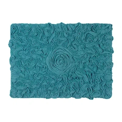 Home Weavers Inc Modesto Quick Dry 17x24 Inch Bath Rug In Blue