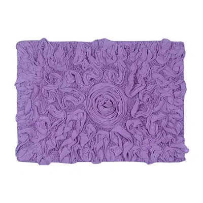 Home Weavers Inc Modesto Quick Dry 17x24 Inch Bath Rug In Purple