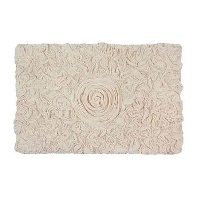 Home Weavers Inc Modesto Quick Dry 17x24 Inch Bath Rug In White