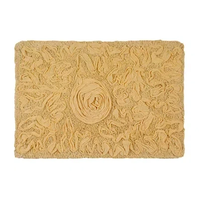 Home Weavers Inc Modesto Quick Dry 17x24 Inch Bath Rug In Yellow