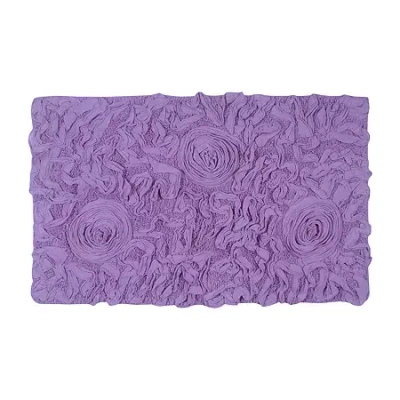 Home Weavers Inc Modesto Quick Dry 21x34 Inch Bath Rug In Purple