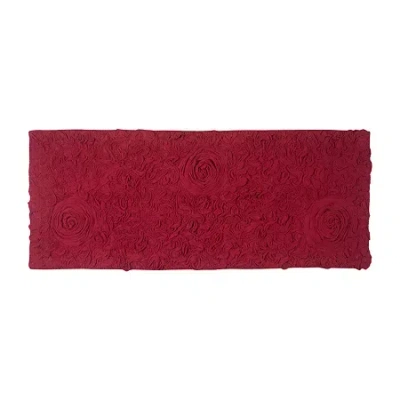 Home Weavers Inc Modesto Quick Dry 21x54 Inch Bath Rug In Red