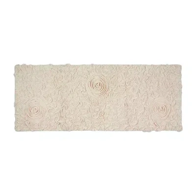 Home Weavers Inc Modesto Quick Dry 21x54 Inch Bath Rug In White