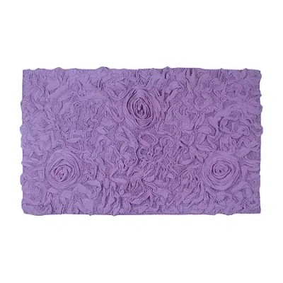 Home Weavers Inc Modesto Quick Dry 24x40 Inch Bath Rug In Purple
