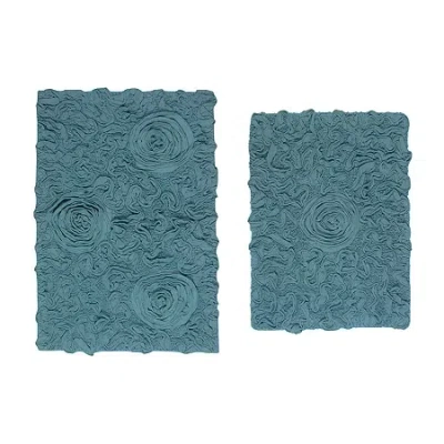 Home Weavers Inc Modesto Quick Dry Bath Rug In Blue