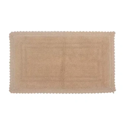 Home Weavers Inc Opulent Reversible 24x40 Inch Bath Rug In Sand