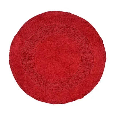Home Weavers Inc Radiant 22 Inch Round Bath Rug In Red