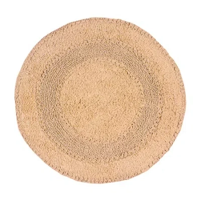 Home Weavers Inc Radiant 22 Inch Round Bath Rug In Sand