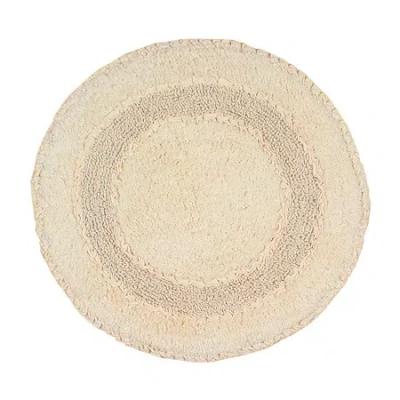 Home Weavers Inc Radiant 22 Inch Round Bath Rug In White