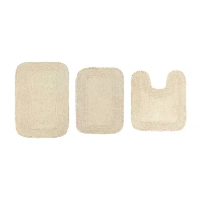 Home Weavers Inc Radiant 3-pc. Quick Dry Bath Rug Set In White