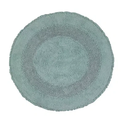 Home Weavers Inc Radiant 30 Inch Round Bath Rug In Blue