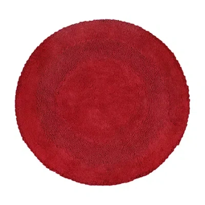 Home Weavers Inc Radiant 30 Inch Round Bath Rug In Red