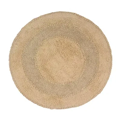 Home Weavers Inc Radiant 30 Inch Round Bath Rug In Sand