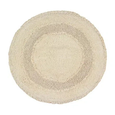 Home Weavers Inc Radiant 30 Inch Round Bath Rug In White