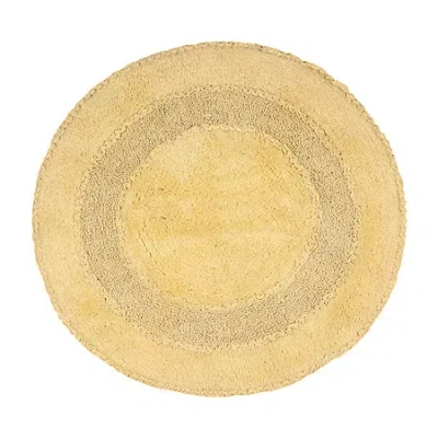 Home Weavers Inc Radiant 30 Inch Round Bath Rug In Yellow